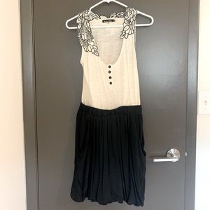 Mustard Seed black and white dress
